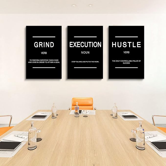 Framed Canvas Wall Art Success Quote, Office Wall Art, Positive Motivational - Image 2