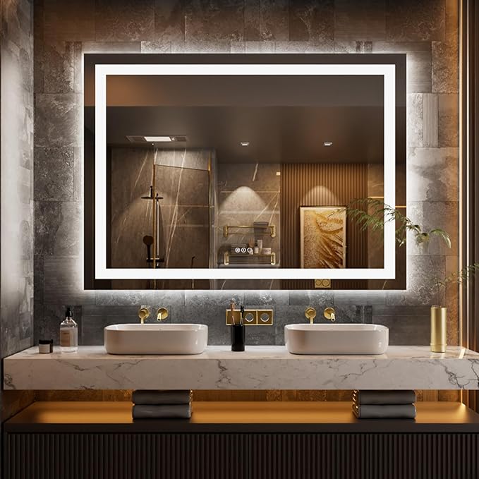 LOAAO 52"x36" LED Bathroom Mirror by LOAAO