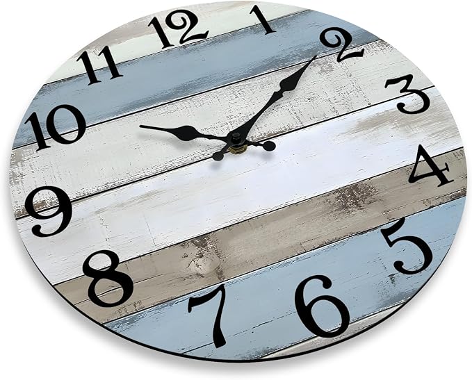 JoFomp 8 Inch Wooden Wall Clocks Battery Operated, Silent Wall Clock Non Ticking - Image 5