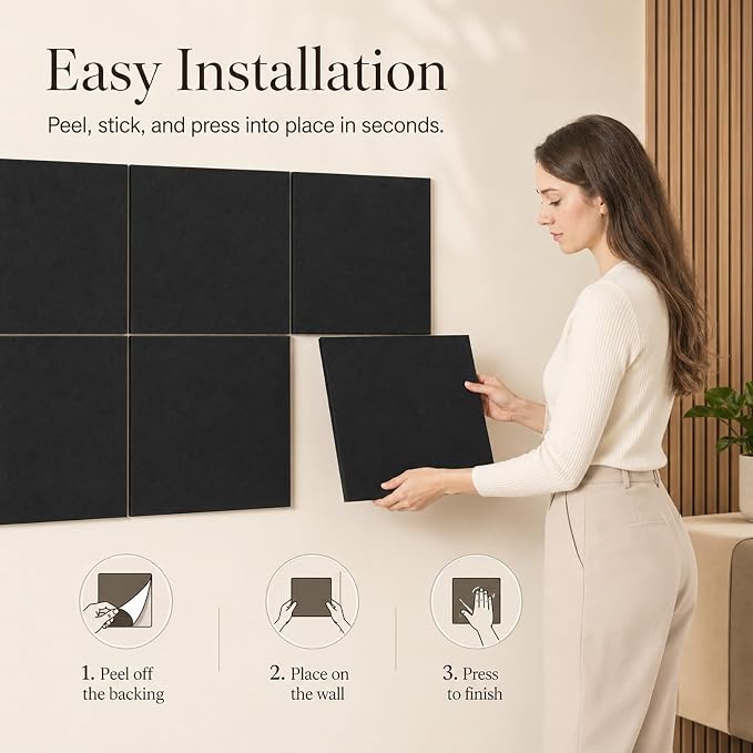 Large Cork Boards for Walls – 48" x 36" Self Adhesive Felt Wall Tiles - Image 4