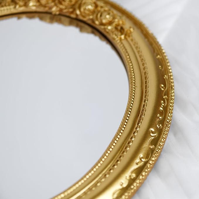 Oval Resin Vintage Mirror, Wall Mounted Decorative Mirror - Image 5