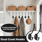 Wall Hooks for Hanging, 20-Pcs Heavy Duty Metal Coat Hooks, for Living Room - Image 4