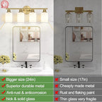 Zarbitta 4-Light Bathroom Light Fixtures, Brushed Gold Modern Vanity Lights - Image 3