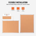 VEVOR 48"x36" Large Cork Board – Wall-Mounted Bulletin Board - Image 5
