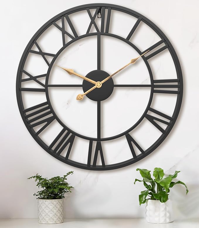 Pytha Sight 30 Inch Extra Large Giant Wall Clock, Oversized Round Silent by Pytha+Sight