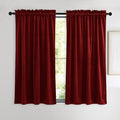 NICETOWN Red Velvet Curtains and Drapes 54 inches Long by NICETOWN