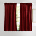 NICETOWN Red Velvet Curtains and Drapes 54 inches Long by NICETOWN