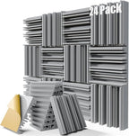24 Pack Acoustic Panels, High-Density Soundproof Wall Panels by ZELMINE
