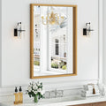 Syndra Natural Wood Frame Bathroom Mirror, 30x40'' Modern Vanity Mirror by Syndra
