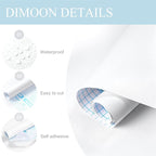 Dimoon 236''x17.7'' White Thicken Peel and Stick Wallpaper Contact Paper Modern - Image 3