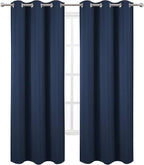 LEMOMO Navy Thermal Blackout Curtains/38 x 84 Inch/Set of 2 Panels Room - Image 2