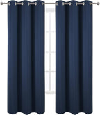 LEMOMO Blackout Curtains 42 x 84 inch/Navy Curtains Set of 2 Panels/Thermal - Image 2