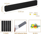 5 Pack Felt Pin Board Bar Strips Bulletin Board - Image 4