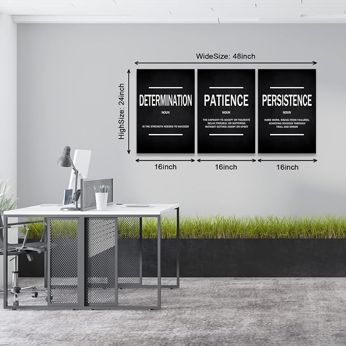 KAWAHONE Inspiration Quotes Wall Art, Motivational Determination Patience - Image 7