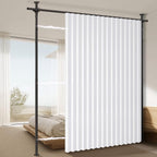 100% Blackout Room Divider Curtains Sets White W100 x L96 in 1 Panel No Drill by AJAZZ