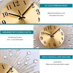 Large Wall Clocks for Living Room Decor Modern Gold Silent Wall Clock Battery - Image 5