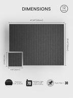 Bumusty Large Cork Board Alternative-48 x 36" Felt Bulletin Board Tiles - Image 2