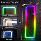 Koonmi Full Length Mirror with LED Lights, RGB Color Changing Lights, 7 Dynamic - Image 5