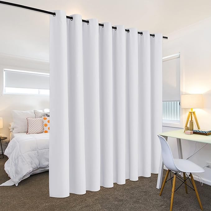 RYB HOME White Separation Room Divider Heavy Duty Share Space Decorative - Image 3