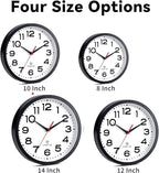 Roymnie Atomic Wall Clock 10 Inch, Modern Clock Battery Operated Classic Analog - Image 4