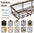 NESOMI Shower Caddy Adhesive Shower Organizer 7-Pack, Rustproof Stainless Steel - Image 9