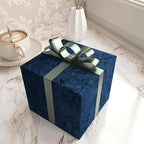 Wallercity Dark Blue Flocking Fabric Wallpapers - Image 5