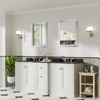 24x30 Inch Brushed Silver Bathroom Mirror - Image 4