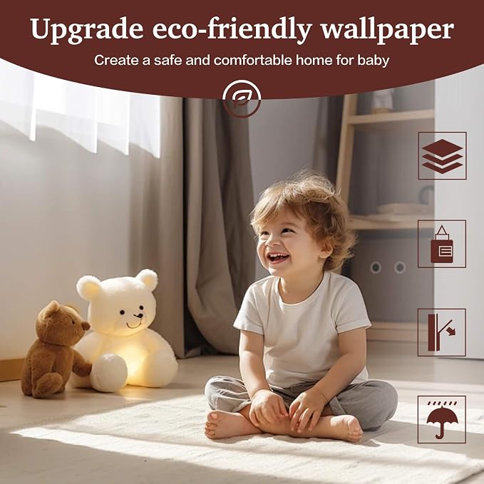 Dimoon 78.7"x17.7" Peel and Stick Wallpaper Dark Red Contact Paper - Image 2
