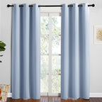 NICETOWN Vintage Blue Blackout Curtains 84 inches Length by NICETOWN