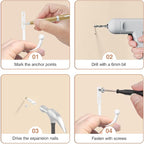 6 Pack Wall Hooks，Metal Hooks Hold up to 45 Lbs，Hooks Wall Mount - Image 6