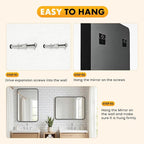 OLIXIS Bathroom Mirror for Over Sink, 30x40 Inch Wall Rectangle Mirror - Image 7