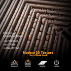 WOWSTAR 12-Pack 3D Wall Panels 19.7" x 19.7", Antique Copper Slat Wall Panels - Image 6