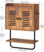 HOOBRO Bathroom Wall Cabinet, Double Doors Medicine Cabinet - Image 3