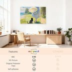 Mollywell Art Acoustic Panels 48x32x0.4 Inch, Cat and Seaside |Sound - Image 3