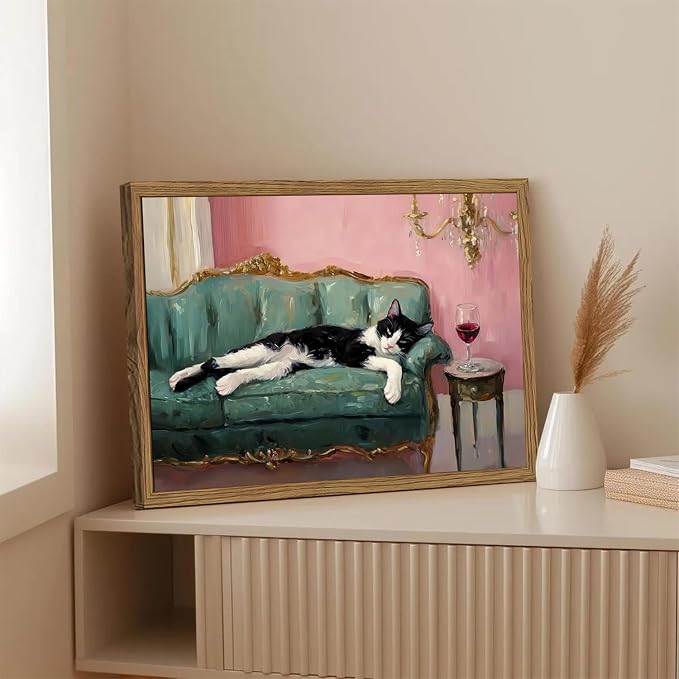 Fun Cat Wall Art Cute Tuxedo Cat - Image 3
