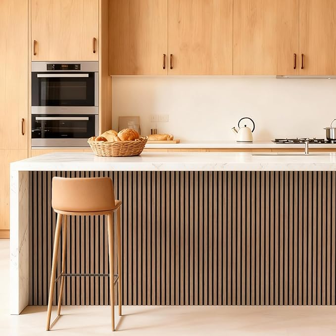 TONOR Wood Slatwall Panels, 2 Pack 47.2" x 23.6"/ 120 x60cm Acoustic Wall Panels - Image 8