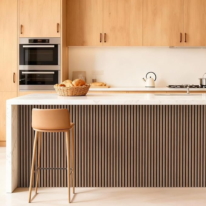 TONOR Wood Slatwall Panels, 4 Pack 47.2" x 23.6"/ 120 x60cm Acoustic Wall Panels - Image 8