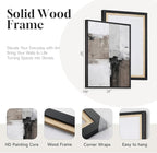 Framed Abstract Black and White Brown Wall Art - Image 5