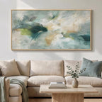 Extra Large Framed Sage Green Abstract Wall Art by Cuspin