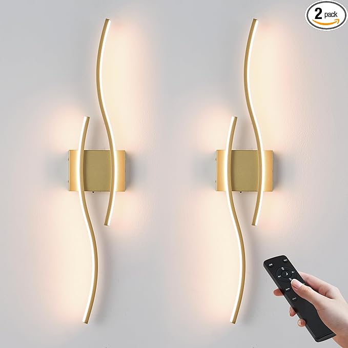 KARTOOSH Battery Operated Wall Sconces Set of Two by KARTOOSH