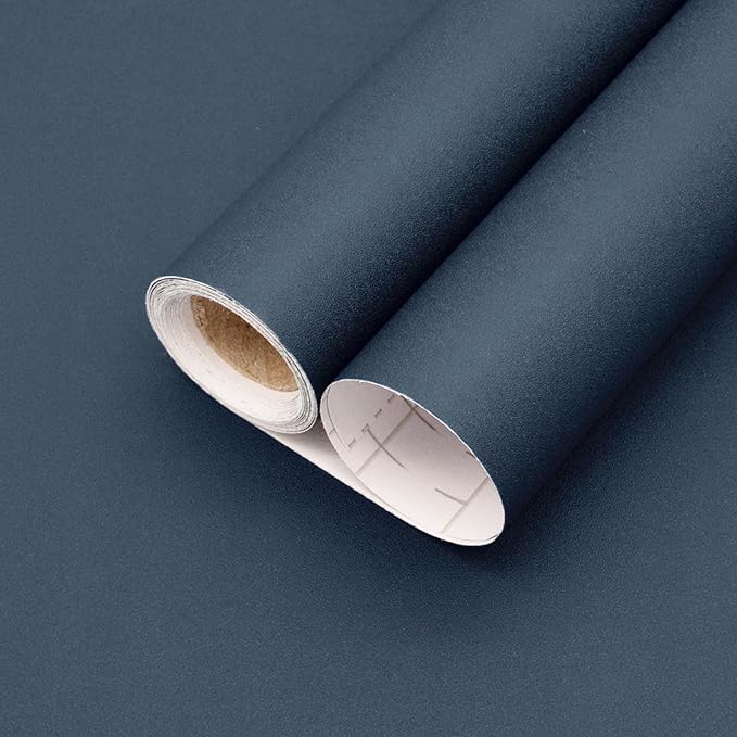 Yancorp 16"x394" Matte Blue Contact Papaer Peel and Stick Wallpaper Vinyl Wrap by YancorpHomeDecor