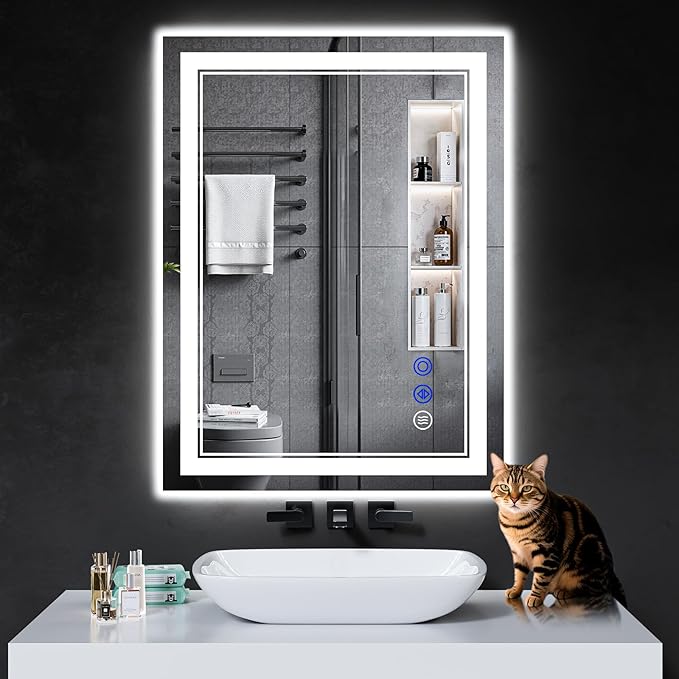 32"x24" LED Bathroom Mirror by INFINIGLASS