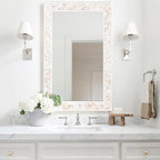 Tanmicoshomy 20x 28 Inch Rectangle Wall Mirror, Natural Shell Framed - Image 2
