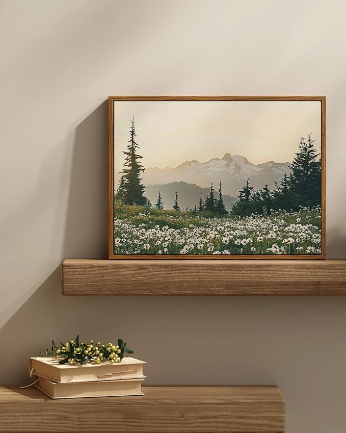 InSimSea Framed Canvas Wall Art Vintage Decor, Forest Wall Decor - Image 3
