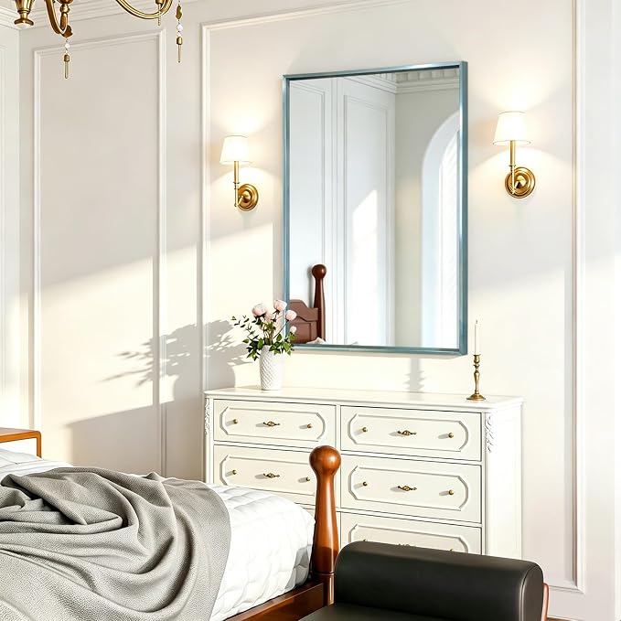 AAZZKANG Large Wall Mirror Decor Metal Framed Mirrors 26"x18" - Image 5