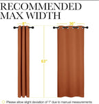 NICETOWN Bedroom Curtains 63 inches Long, Privacy and Thermal Insulated - Image 6