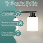 Ascher Bathroom Light Fixtures, 5-Light Vanity Light Over Mirror, Matte Black - Image 5