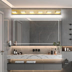 SineRise LED Modern Bathroom Vanity Light Fixtures, Matte Gold Modern Acrylic - Image 8