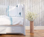 CiCiwind White Wood Peel and Stick Wallpaper 197”x17.7” Removable Self Adhesive - Image 5