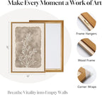 3 Piece Framed Neutral Botanical Wall Art Set, Large Farmhouse Floral Canvas - Image 7